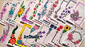 100 BEAUTIFUL BORDER DESIGNS/PROJECT WORK DESIGNS/A4 SHEET/FILE/FRONT PAGE DESIGN FOR SCHOOL PROJECT