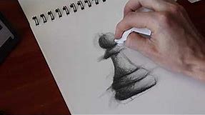 Charcoal Still Life Drawing for Beginners / Chess figure drawing /Charcoal Drawing Step by Step