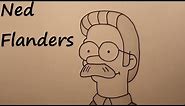 45th drawing: Ned Flanders (Simpsons) [HD]
