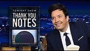 Thank You Notes: Las Vegas Sphere, Bed Bath & Beyond | The Tonight Show Starring Jimmy Fallon