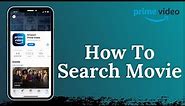 How to Search Movies in Amazon Prime | 2022
