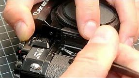 How to replace a broken Canon AE-1 A-1 Battery Door