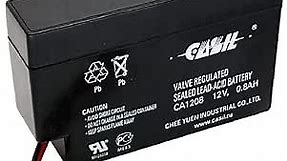 12V 0.8Ah Sealed Lead Acid Rechargeable Replacement Battery by Casil CA1208