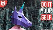 How to make a Unicorn Mask with Paper or Cardboard | DIY Printable Template