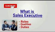 sales executive | what is sales executive | sales executive roles and responsibilities | meaning