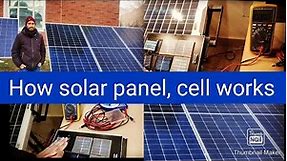 How solar panel, solar cell works practically....Internal structure of solar panel