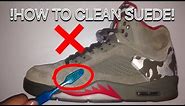 HOW TO CLEAN SUEDE JORDANS / SHOES (Jordan 5 Camo Restoration)