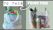 Crochet with Grocery Bags | Making Plastic yarn PLARN Bag | Recycle Polythenes Bags