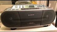 SONY CFD-S01 CD Player Boombox Radio Cassette Stereo Mega Bass