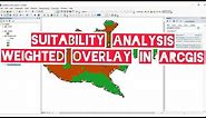 Suitability Analysis using Weighted Overlay Method in ArcGIS @geospatialmedia @GISRSSolution