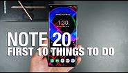 GALAXY NOTE 20: First 10 Things to Do!