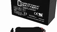 Mighty Max Battery 12V 9AH SLA Replacement Battery for CSB HR1234WF2 + 12V Charger