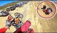 SCARY Dirt Bike CRASH Caught on Camera!! *2 BROKEN LEGS*