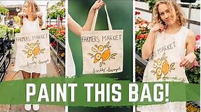 How To Paint Canvas Tote Bags!! My Step By Step Guide!!