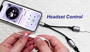 Dual Lightning Splitter Adapter, 2-in-1 iPhone Headphone and Charger, Supports Call and Fast Charging, MFI Certified
