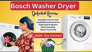Bosch Washer Dryer Combo Review 9 kg/6 kg | Drum Cleaning /Descaling | All Programs Explained