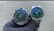 Breitling 41 & 46 mm green dials