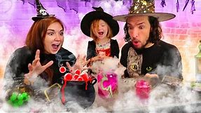 HaLLoWeEn pOtiONs 2 - Adley makes Spooky Experiments with MAGIC ROCKS and witch parents!! (mystery)