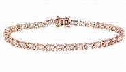 Pink Morganite 18K Rose Gold Over Sterling Silver Tennis Bracelet 5.98ctw - OAH171