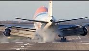 HARD Boeing 747 LANDING - TNT Boeing 747 hammering on the RUNWAY