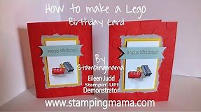 Boy Will Be Boys Lego Birthday Card - Stampin Up
