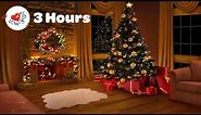 3 Hours Relaxing Christmas Fireplace Christmas Songs and Carols Long Playlist