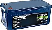 ExpertPower 12V 200Ah Lithium LiFePO4 Deep Cycle Rechargeable Battery | Bluetooth | 2500-7000 Life Cycles & 10-Year Lifetime | Built-in BMS | RV, Camper, Solar, Marine, Overland, Off-Grid