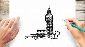How to Draw Big Ben Step by Step