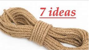 7 super rope IDEAS. Ideas with your own hands for the house.