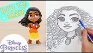 How to Draw Moana! | Disney Princess