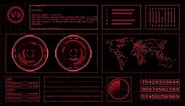 Red Futuristic Hacker Background Full HD 60 FPS