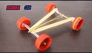 How to make Rubber Band Powered CAR diy toy car