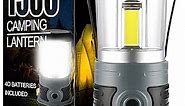LED Camping Lantern Battery Powered 1500 Lumen COB Camping Light 4*D Batteries(Included) Perfect for Camp Hiking Emergency Kit