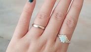 Opal Ring 10k White Gold