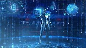 Robotics Artificial Intelligence | Hi-Tech futuristic technology background video | cyber security