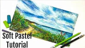 Ocean soft pastel tutorial for beginners
