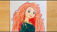 How to Draw Disney Princess MERIDA from Brave