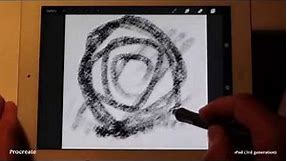 Procreate drawing app speed test on iPad Air vs iPad 3