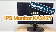 Unboxing + Review + Test LCD IPS Monitor LCD 24 Inch 75Hz ACER KA242Y