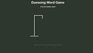 Guessing Word Game GUI in VanillaJS