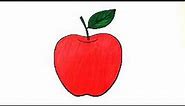 How to Draw Apple Step by Step l Easy Apple Drawing