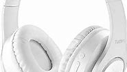 TUINYO Bluetooth Headphones Wireless, Over Ear Stereo Wireless Headset 40H Playtime with deep bass, Soft Memory-Protein Earmuffs, Built-in Mic Wired Mode PC/Cell Phones/TV-White … …