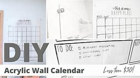 DIY Acrylic Wall Calendar