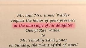 How To Write Wedding Invitations With Bride's Stepfather As Host