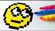 Handmade Pixel Art - How To Draw a Emoji #pixelart