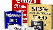 Custom Office Door Signs - Personalized Name Plates for Doors - Professional Office Signs - Rectangle