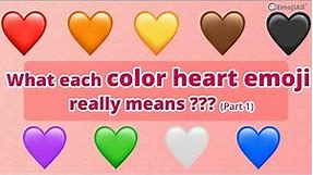 What the different emoji heart colors mean?❤💛🧡💚💙💜🤎🖤🤍| Part One1️⃣