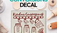 Kitchen Conversions Chart Decal with Vinyl