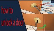 how to unlock a door without a key with a bobby pin