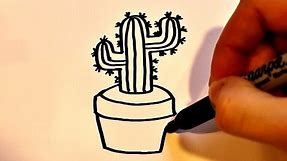 How to Draw a Cartoon Cactus
